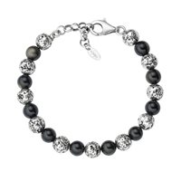 Bracciale Amen Uomo Hipster in Argento BRU1PMBN8 - BRU1PMBN8